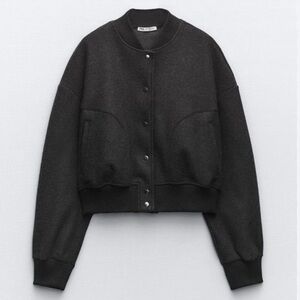 NWT Zara Soft Grey Bomber Jacket